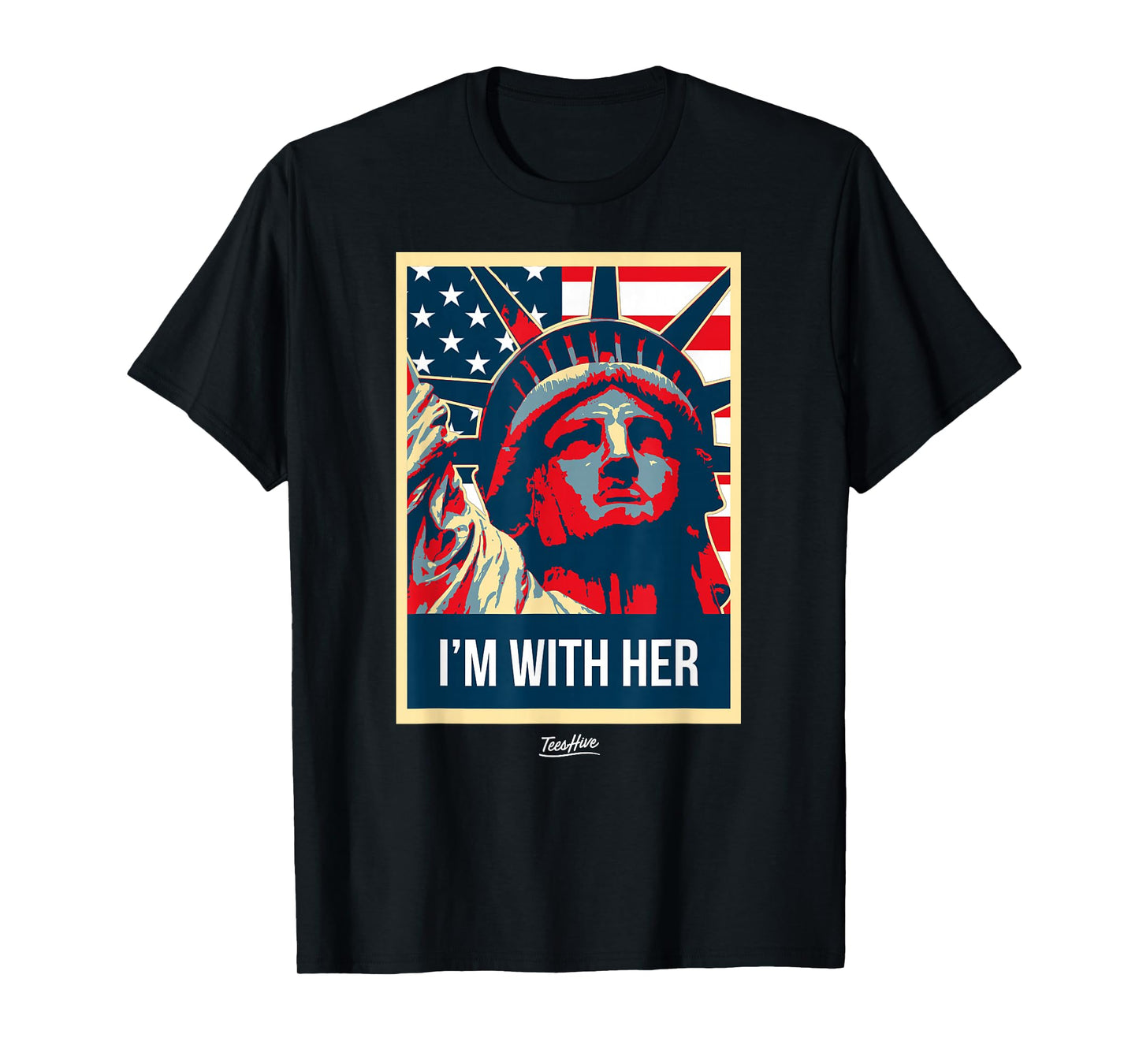 Im with Her Vintage Statue of Liberty New York T Shirt T-Shirt