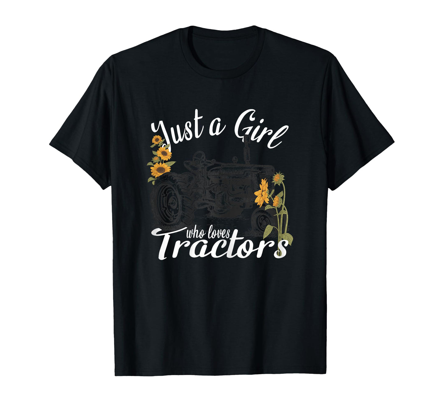 Farms Lovers Girls Tractors - Just A Girl Who Loves Tractors T-Shirt