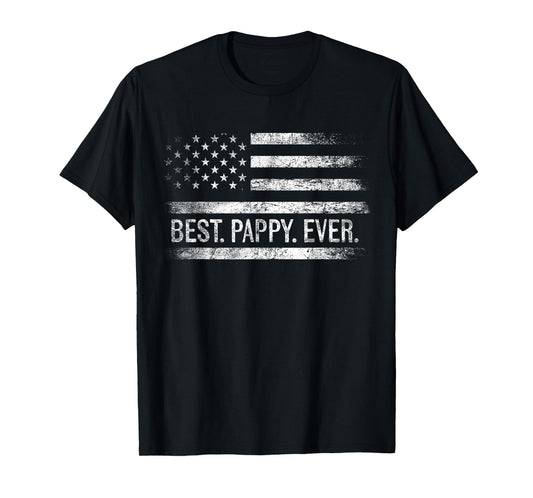 Best Pappy Ever American Flag Gifts Pappy Father's Day T-Shirt
