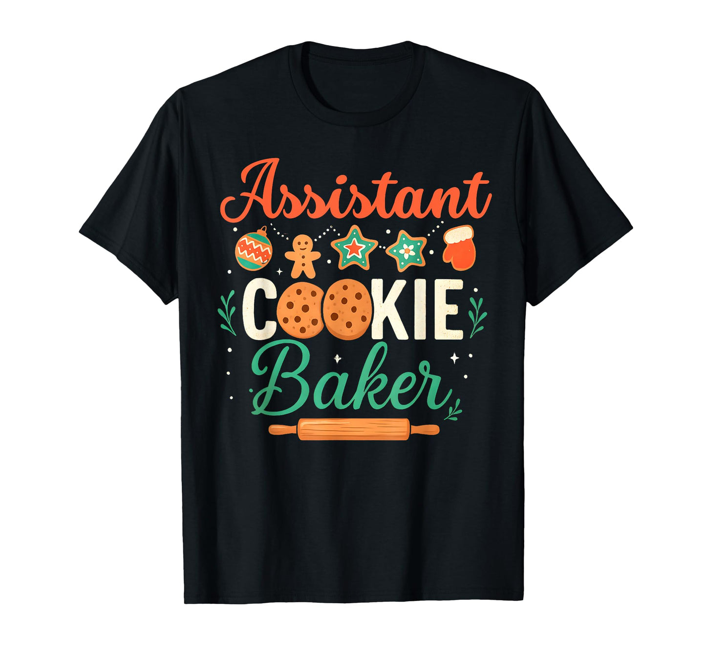 Assistant Cookie Baker Matching Holiday Baking Xmas Family T-Shirt