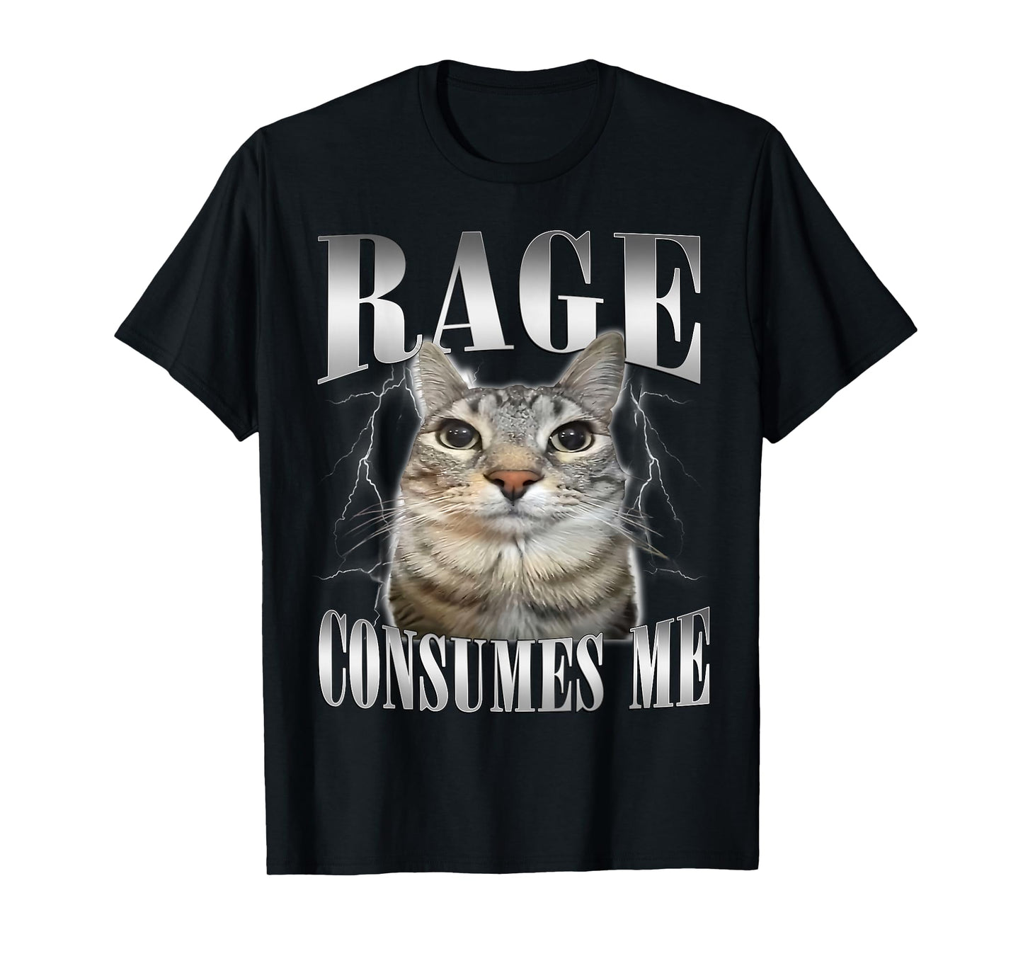 Rage Consumes Me Funny Cat Oddly Specific Cat Meme Men Women T-Shirt