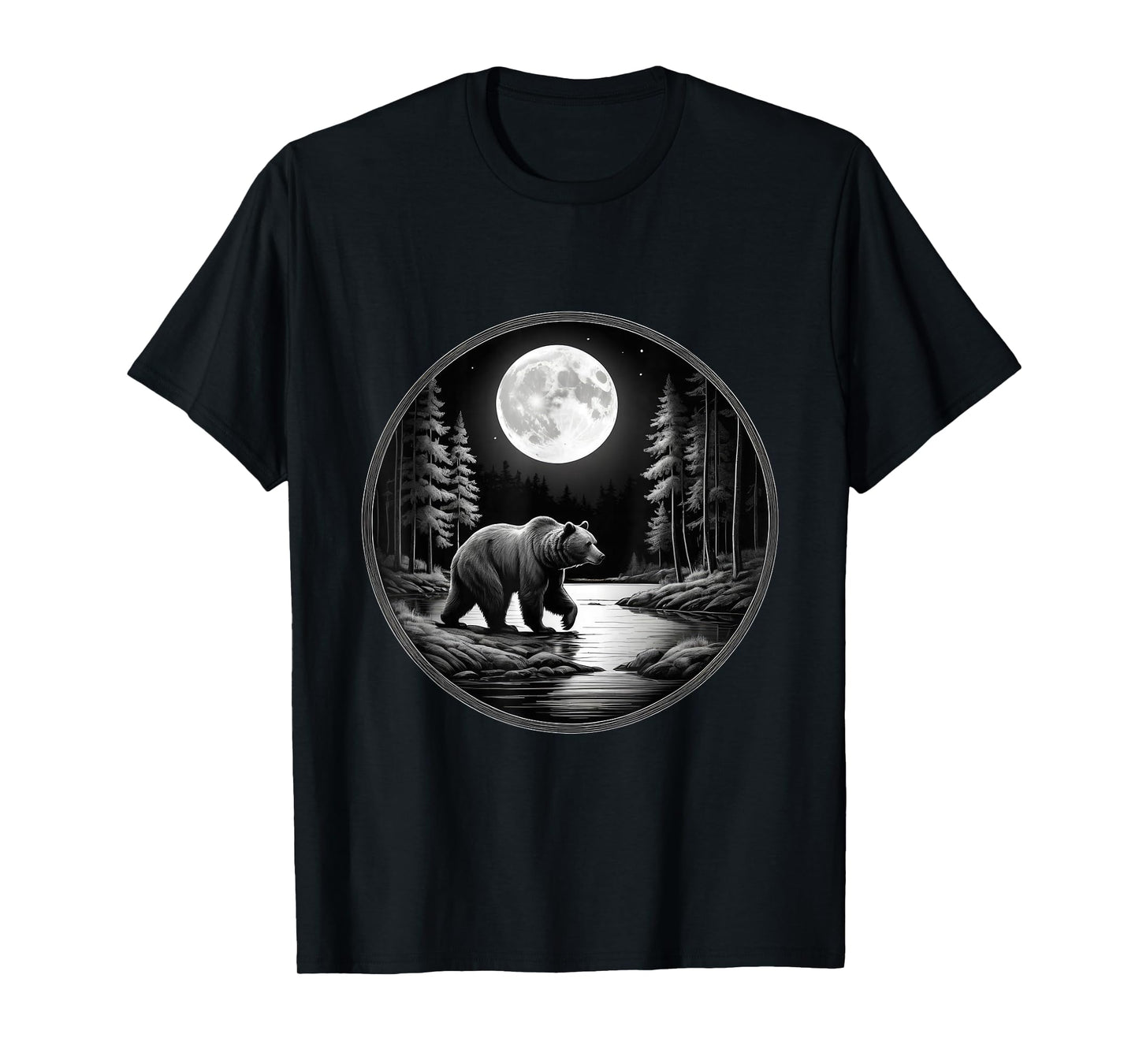 Moon Bear Wildlife Scene for Outdoor and Nature Fans T-Shirt