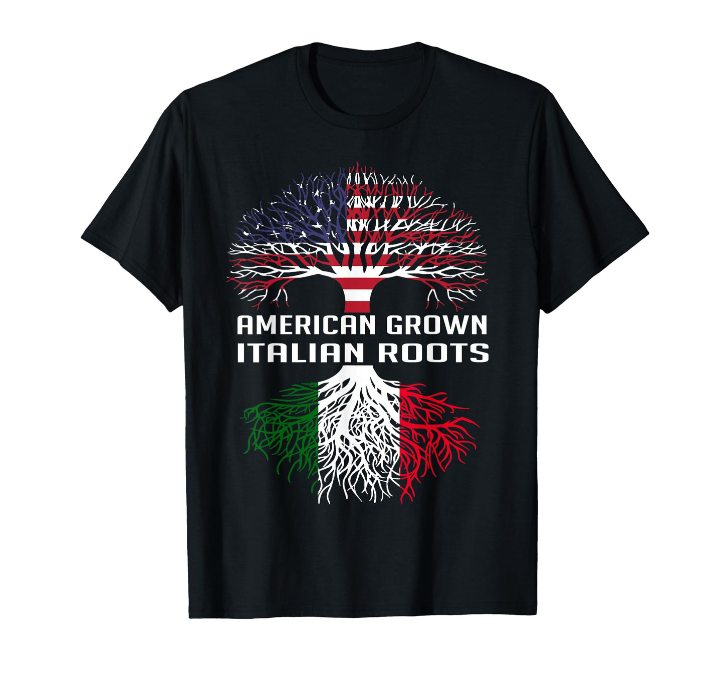 American Grown Italian Roots Italy Flag Proud Italian Roots T-Shirt