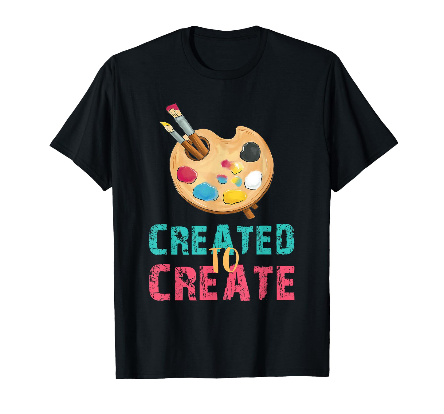 Art Teacher Created Art Palette Brush Artist Art Student T-Shirt