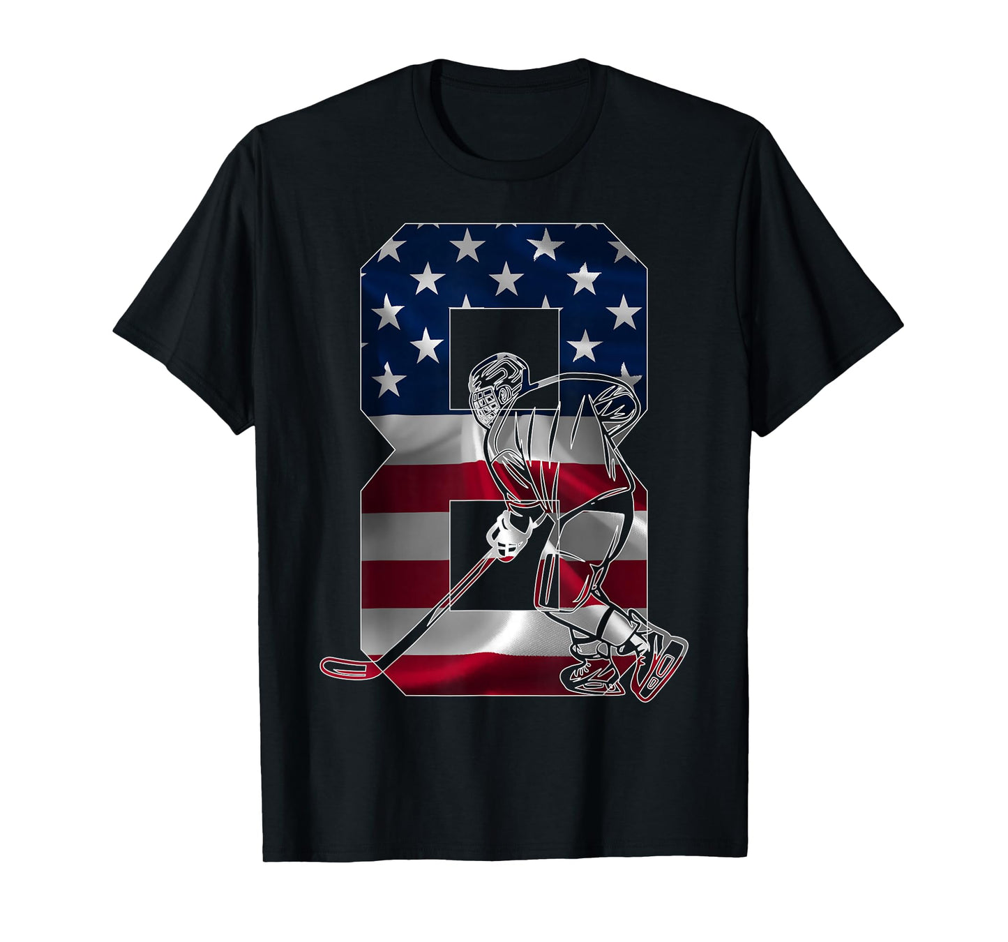 NUMBER 8 YEARS ICE HOCKEY 8TH BIRTHDAY T-Shirt