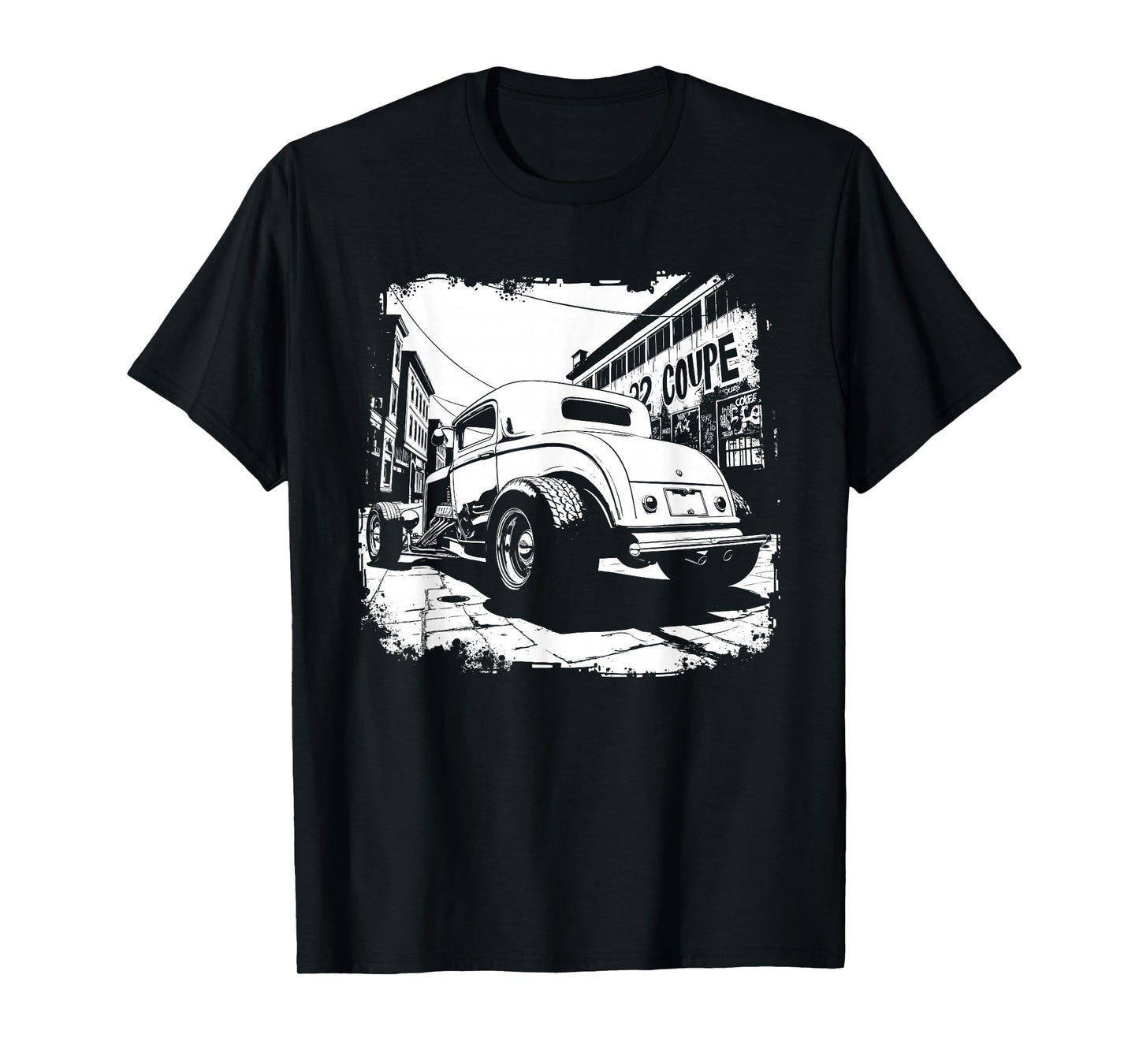 32 Deuce Coupe Silhouette 3 Window Deuce Coupe Hot Rod T-Shirt