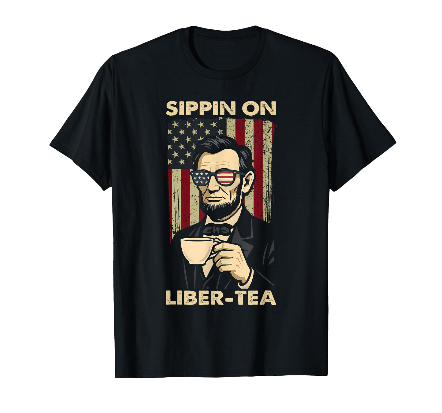 Funny 4th Of July Sippin On Liber-Tea Liberty Independence T-Shirt