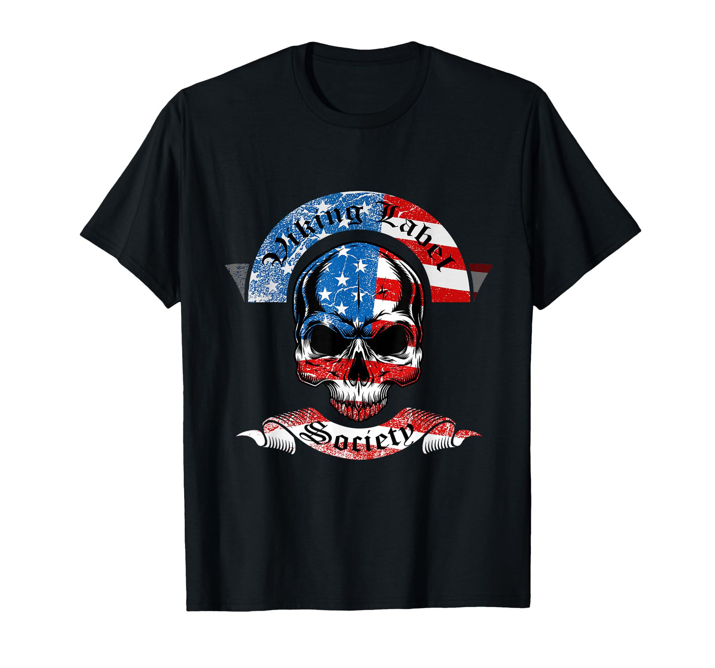 Viking Label Society American Flag Skull T-Shirt