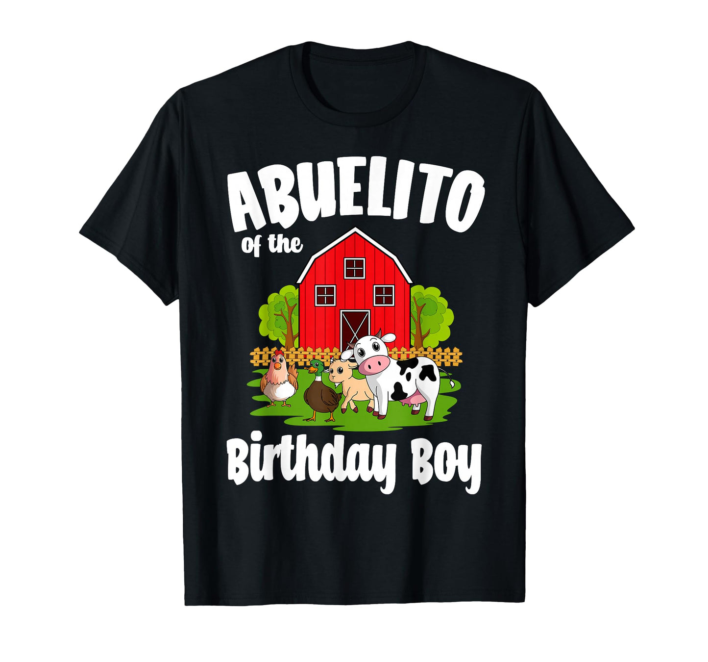 Abuelito Of The Birthday Boy Farm Animal Bday Party T-Shirt