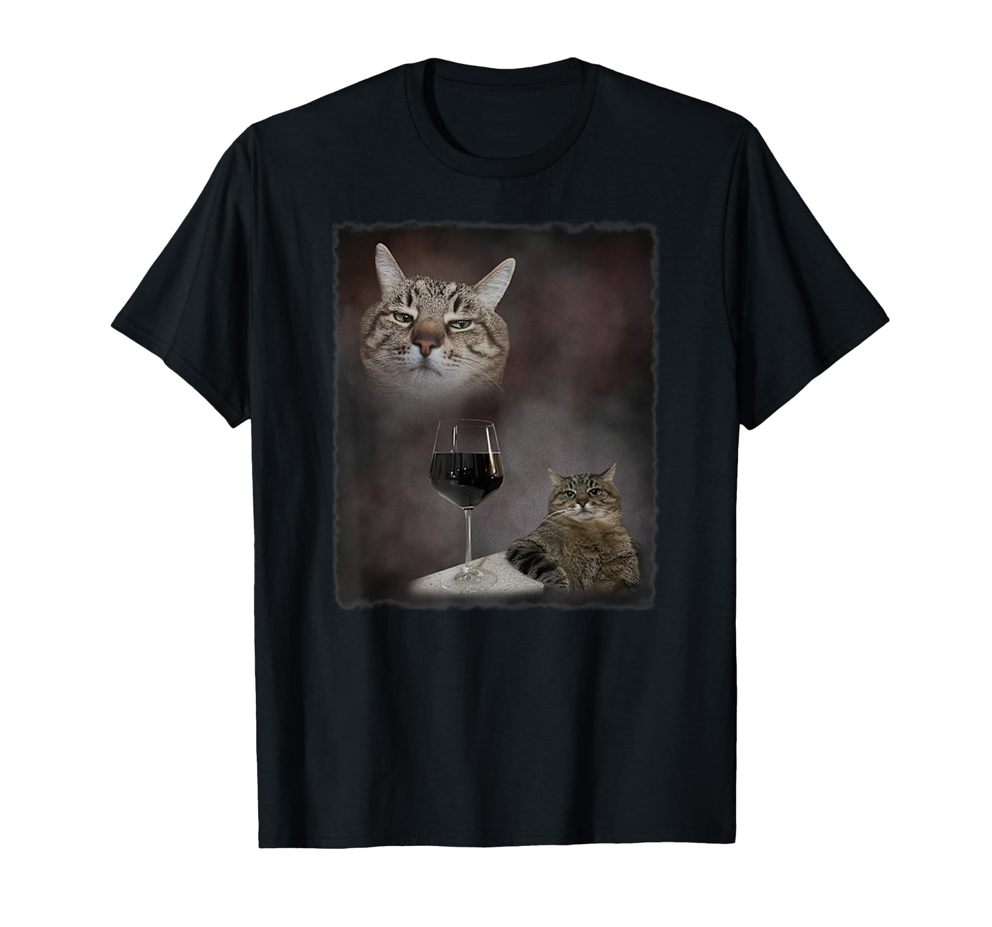 Funny Vintage Wine Cat Animal Meme 90s Sarcastic Retro Gift T-Shirt for Men Women