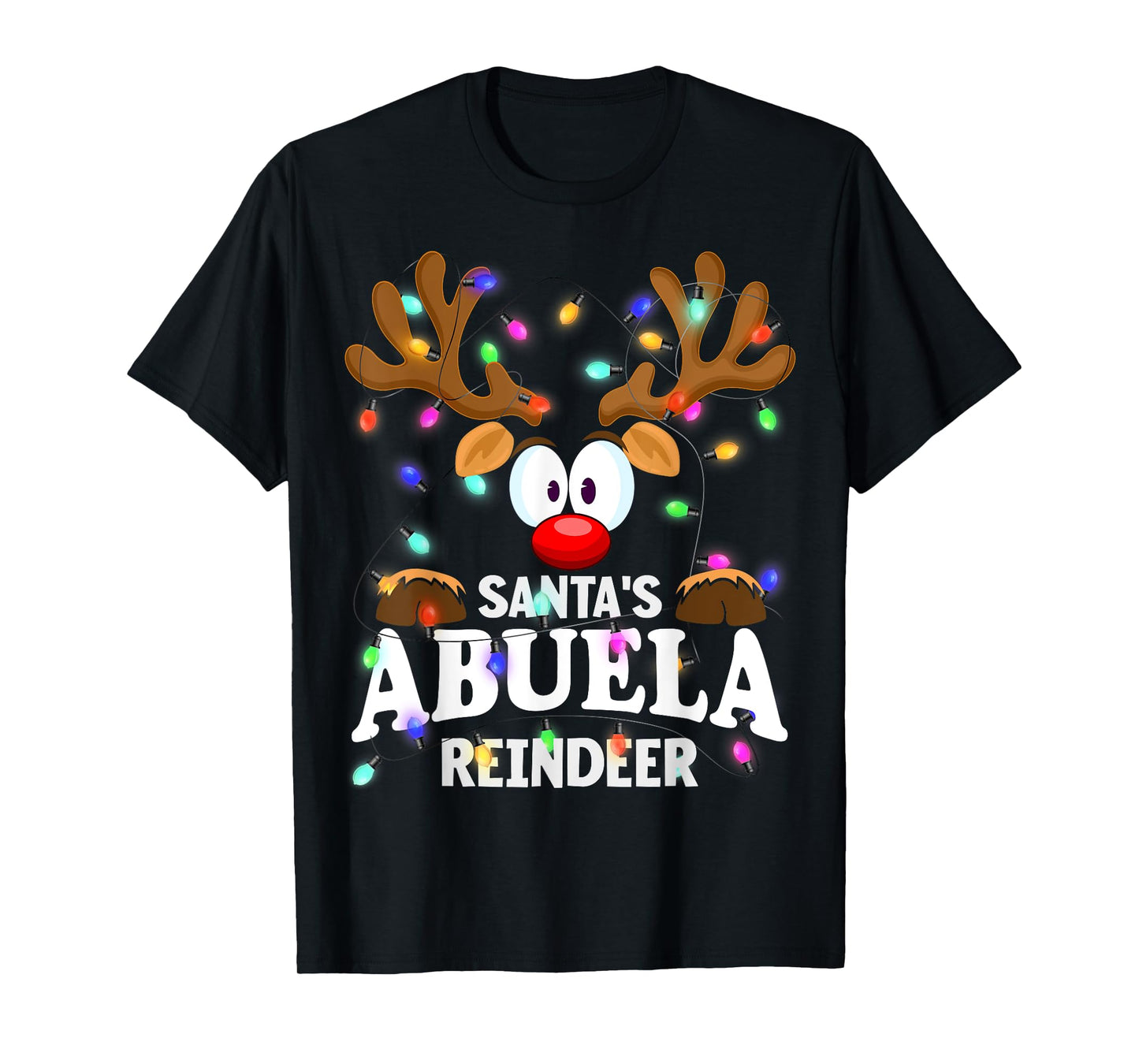 Christmas Men Women Santa's Abuela Reindeer T-Shirt