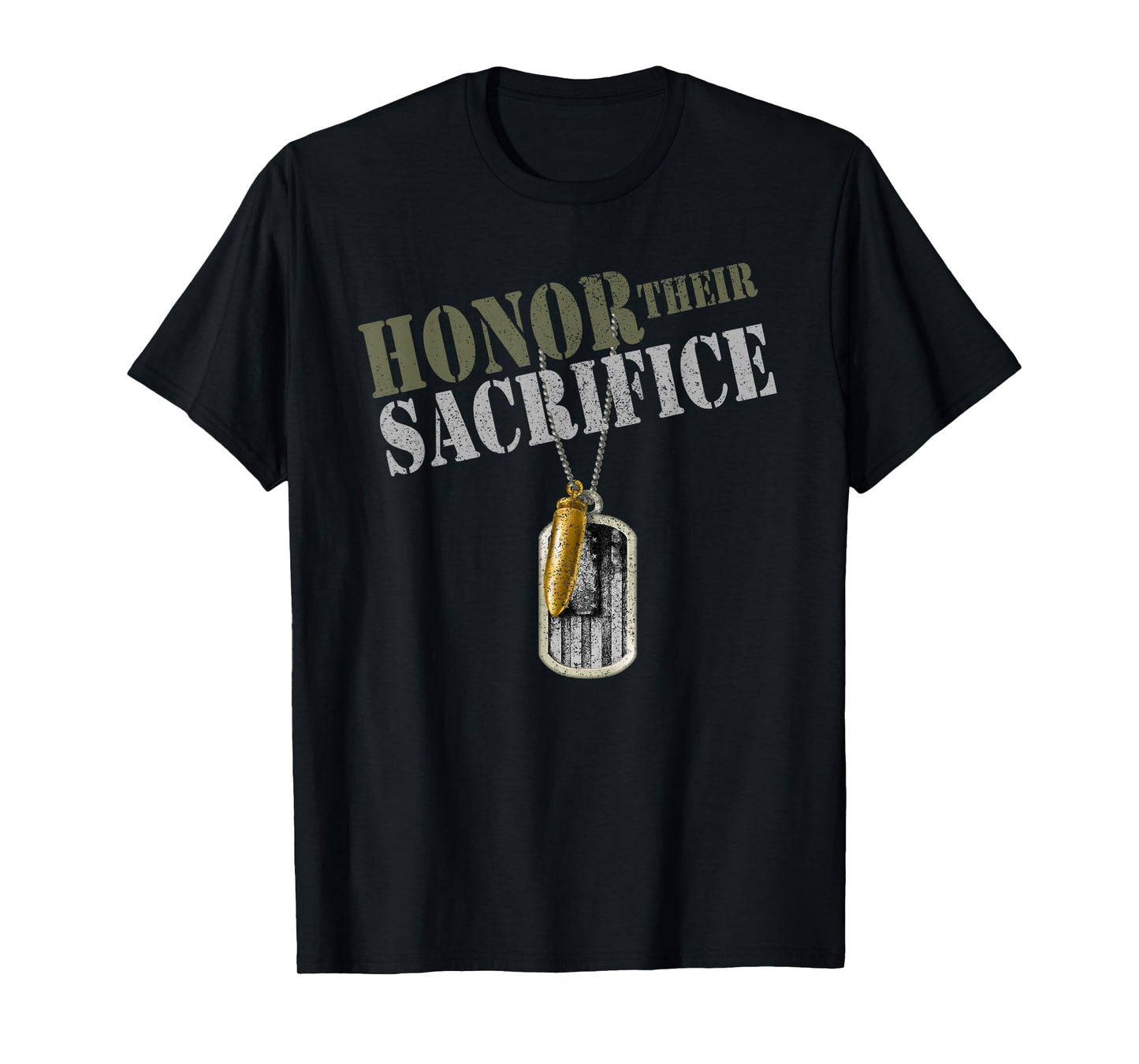 Honor Their Sacrifice Army Veteran Design T-Shirt