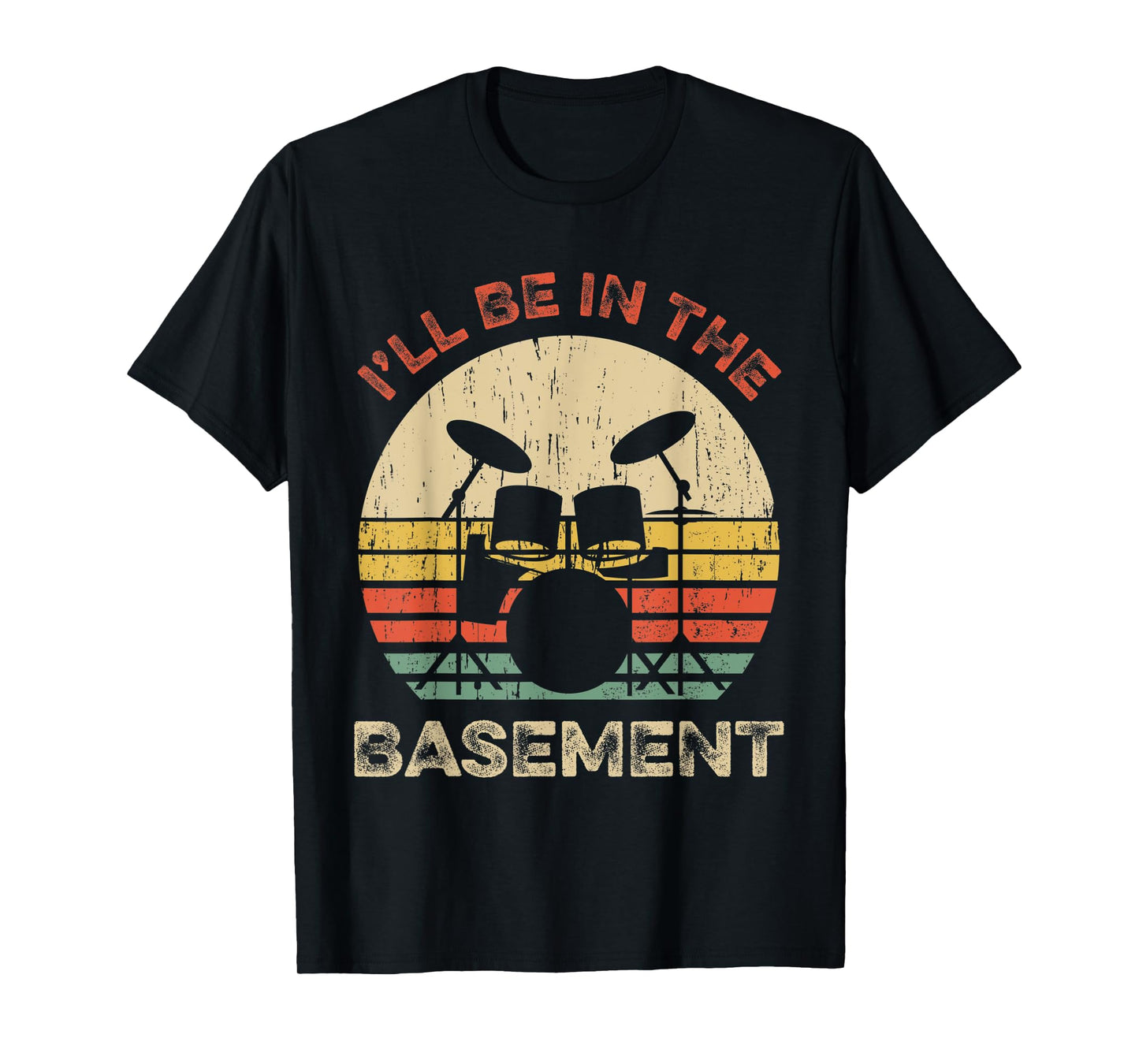Funny Drummer Art For Men Women Drum Set Drumming Lovers T-Shirt