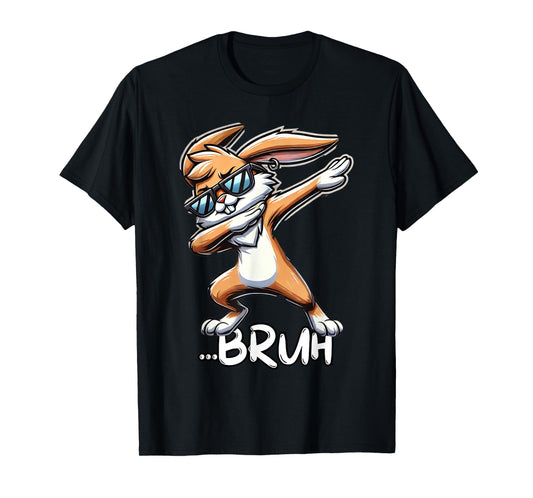 Easter Dabbing Bunny Bruh Rabbit Boys T-Shirt