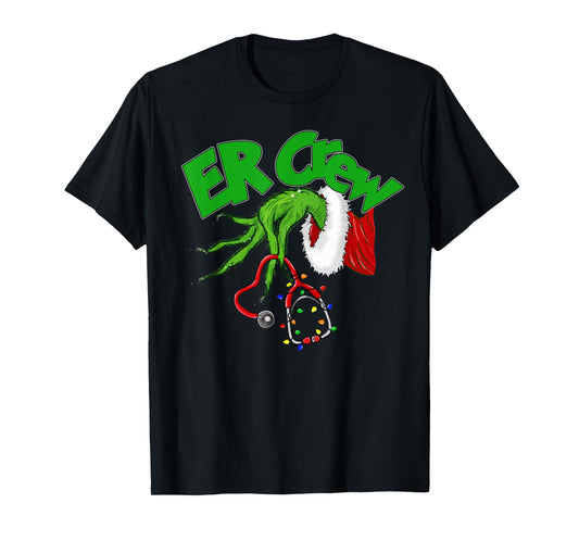 Cute Emergency Department Funny ER Nurse Christmas T-Shirt