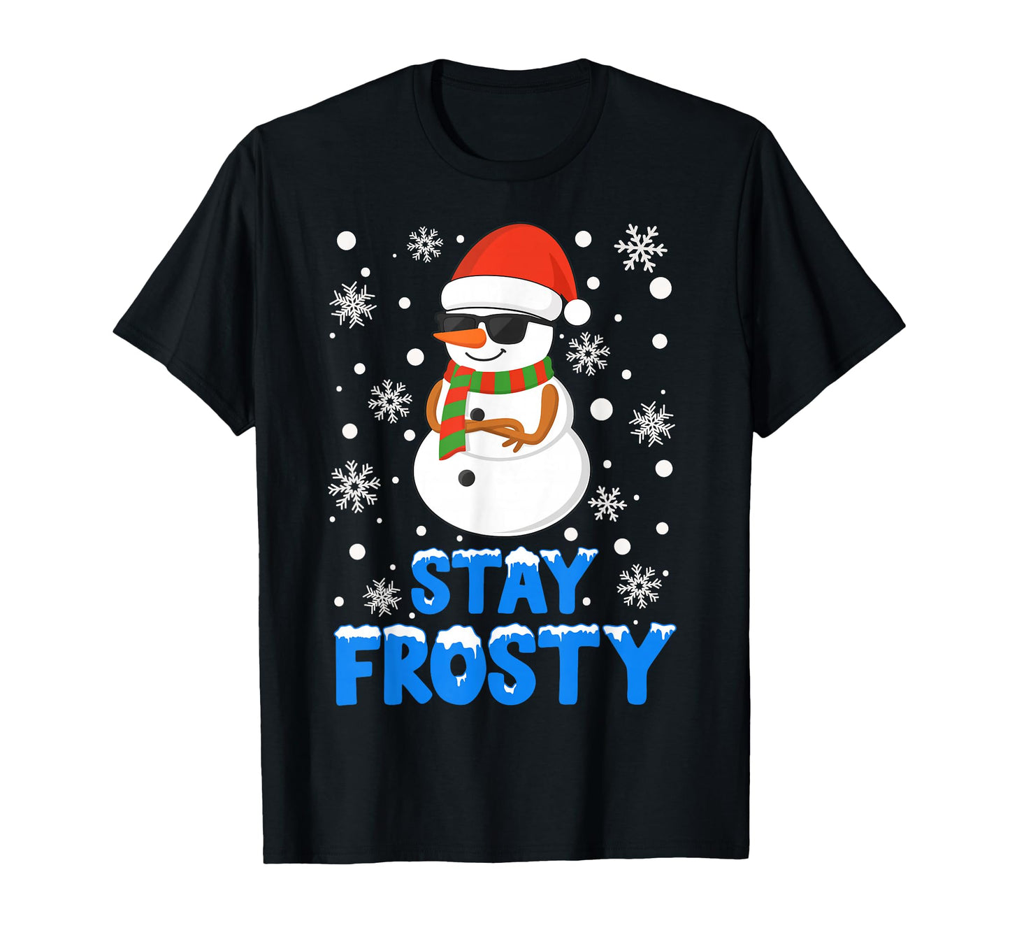 Christmas Tee Funny Frosty Xmas Cool Snowman Women Men Teens T-Shirt