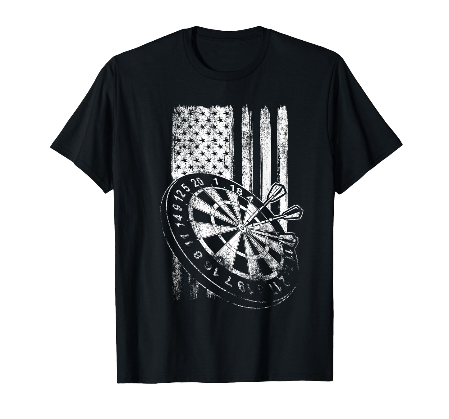 Patriotic US Flag Dartboard Dart Darts Player T-Shirt for Women Men