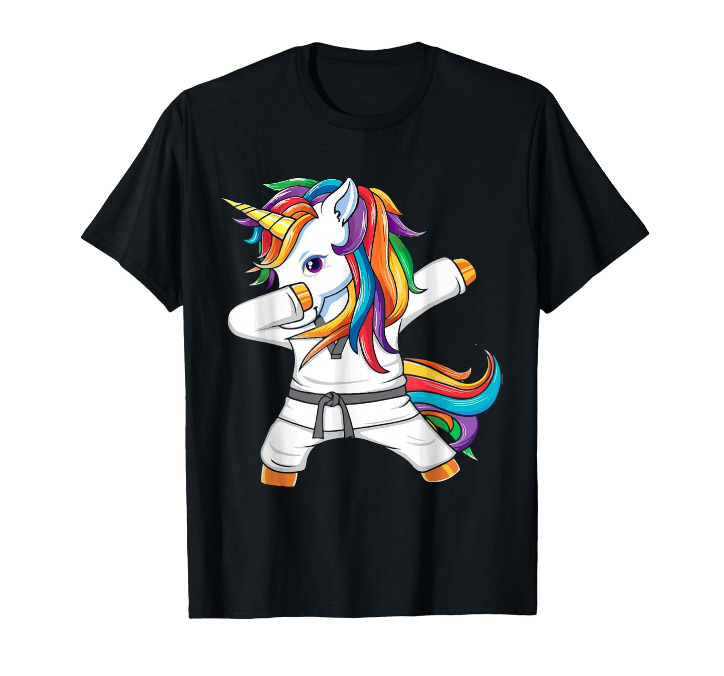 Funny Dabbing Unicorn Brazilian Jiu-Jitsu BJJ Kids Jew Jitsu T-Shirt