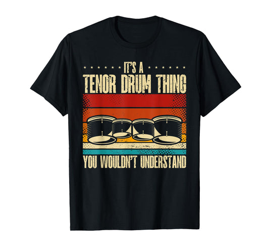 Tenor Drumming Marching Band Percussion Multi Tenor Drum T-Shirt