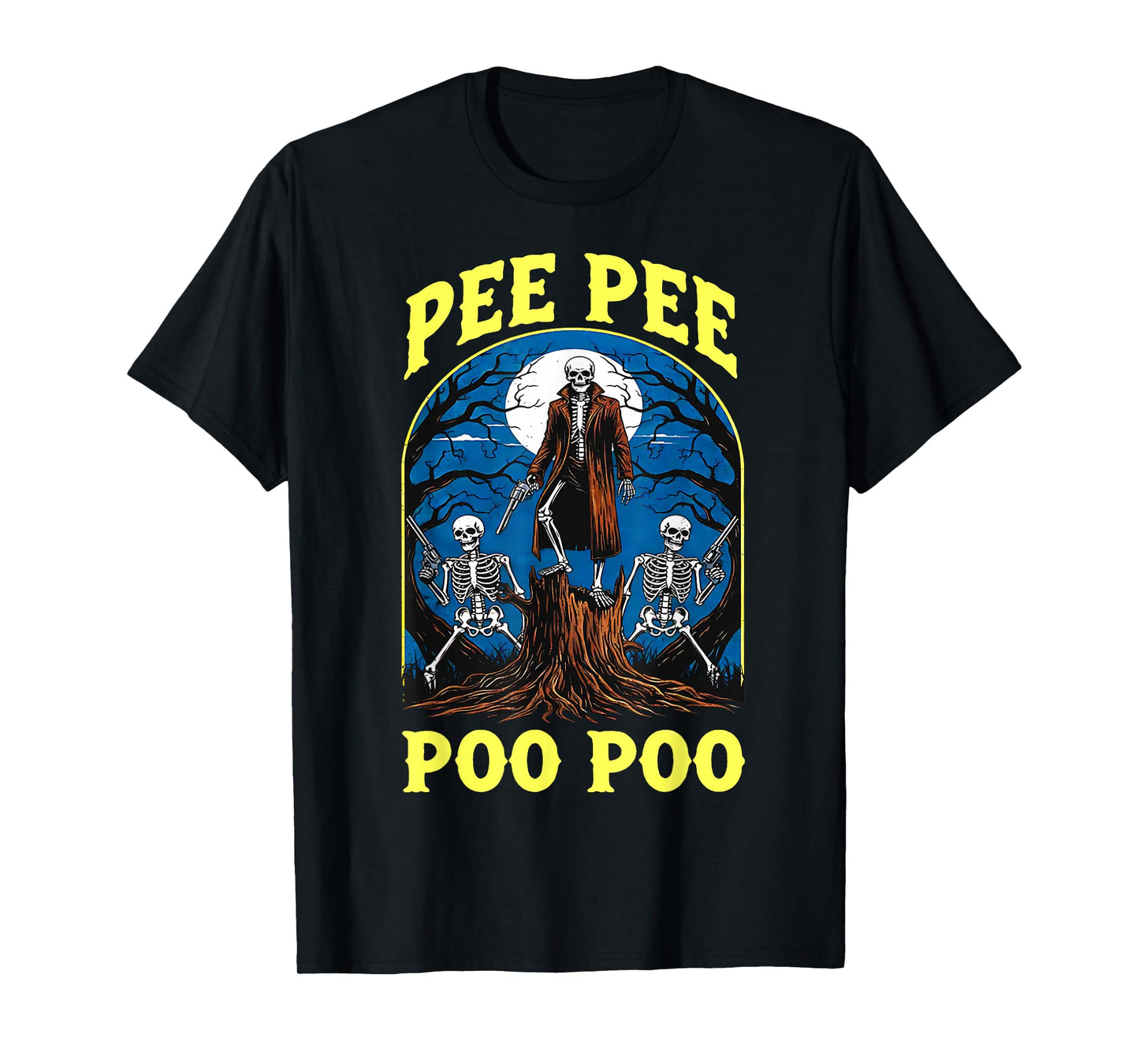 Pee Pee Poo Poo Cursed Gen Z Meme Funny Skeleton Weirdcore T-Shirt