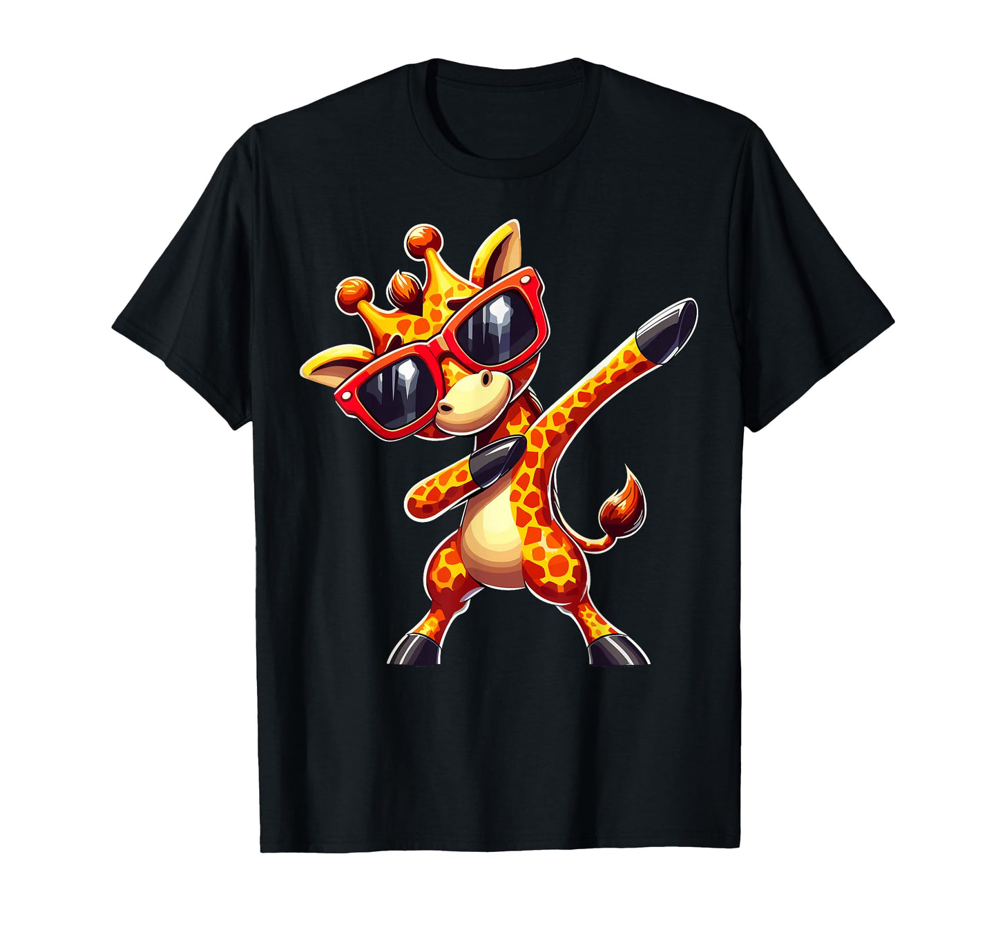 Dabbing Giraffe with Sunglasses T-Shirt