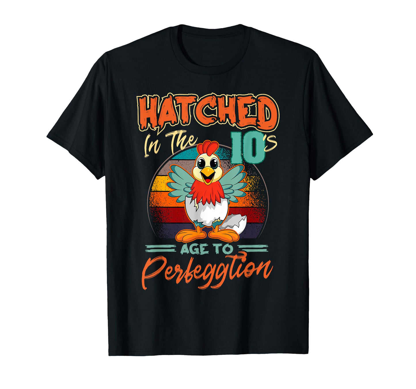 Chicken 10th Birthday Perfeggtion Chick Barnyard Farm Barn T-Shirt