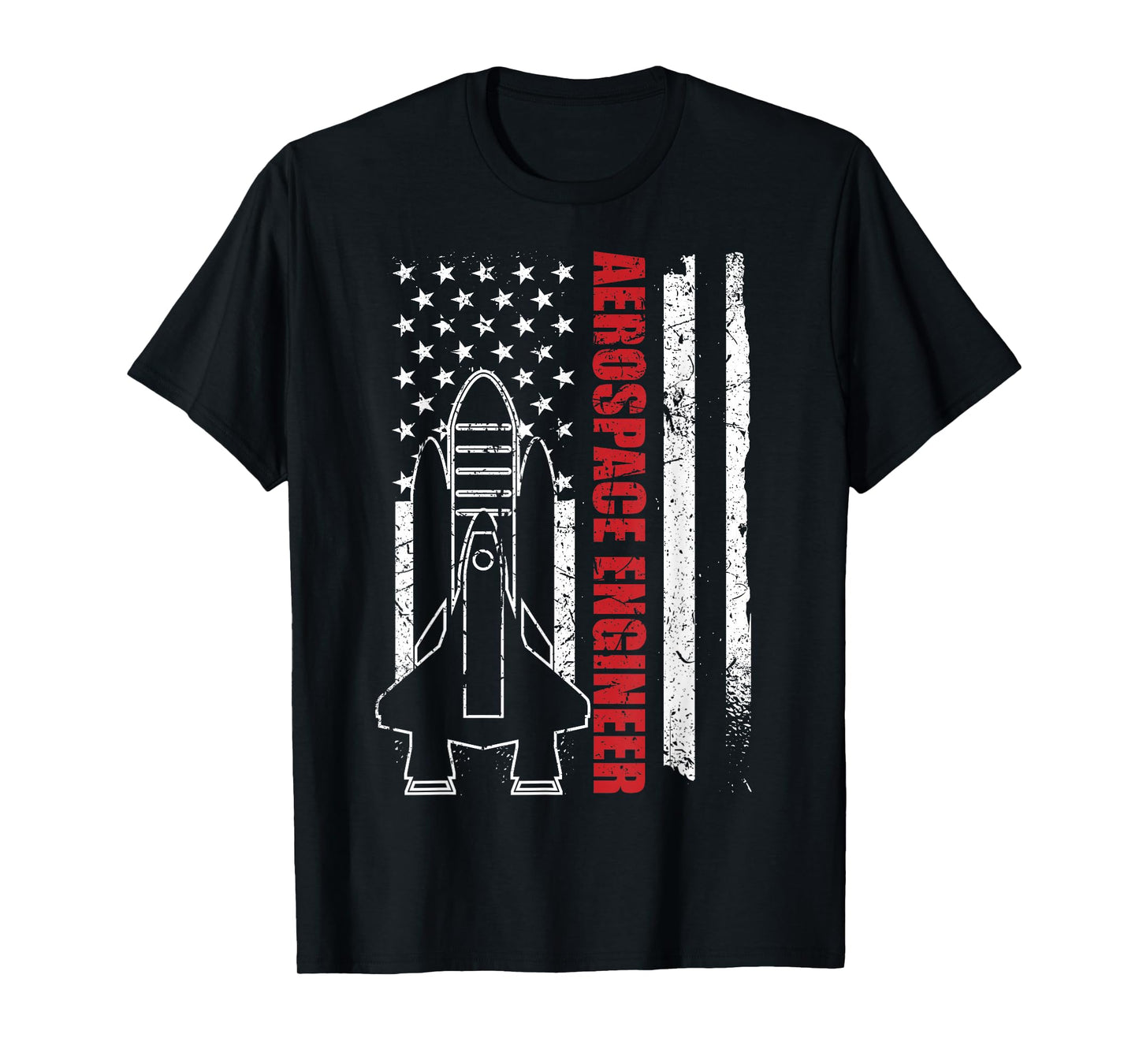 Vintage USA Aerospace Engineer American Flag T-Shirt
