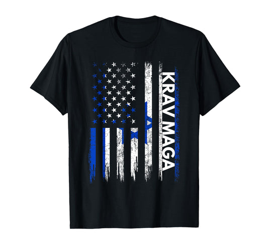 Krav MAGA Shirt Martial Arts Gifts Training Israeli Flag T-Shirt