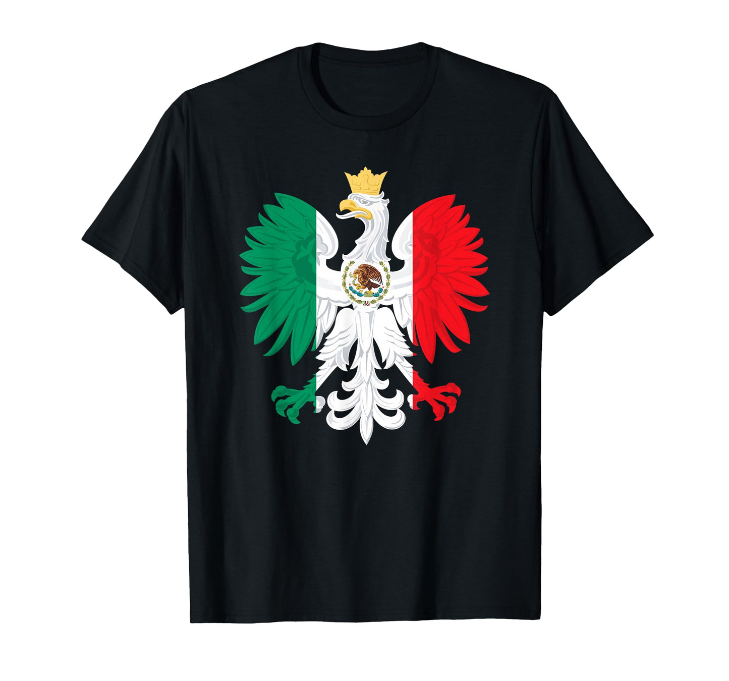 Mexican Polish Flag Eagle Mexico Poland Polska Heritage T-Shirt