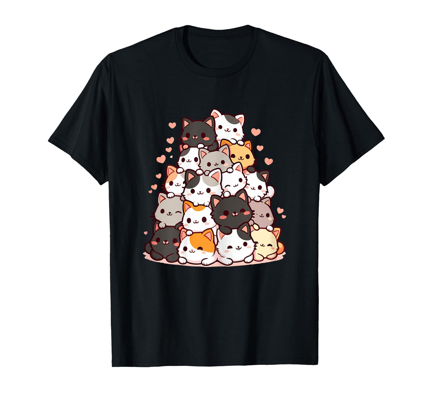 Cute Kawaii Cat Cartoon Anime Cats T-Shirt