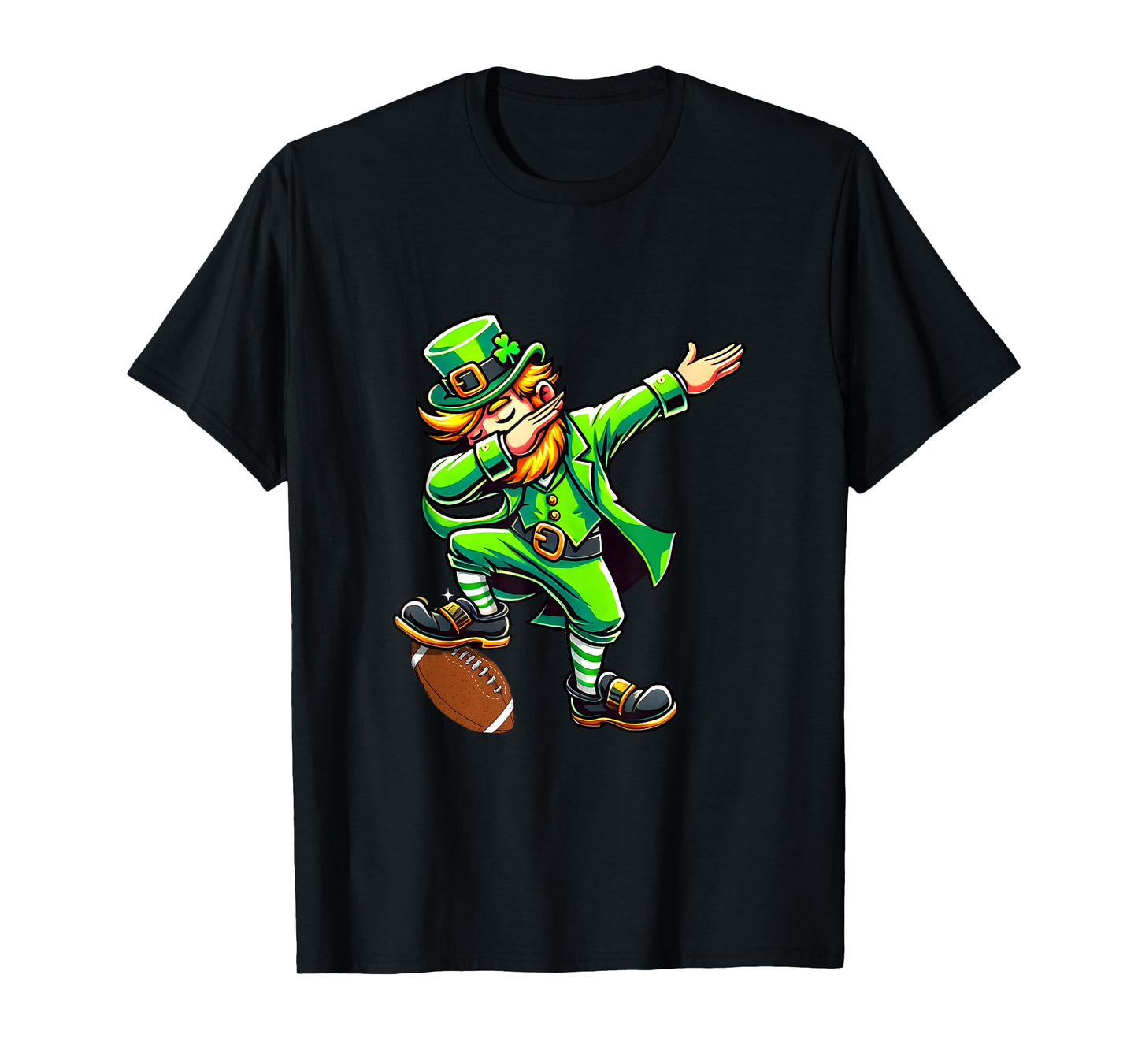 Dabbing Leprechaun Football St Patrick's Day Fun Design for T-Shirt