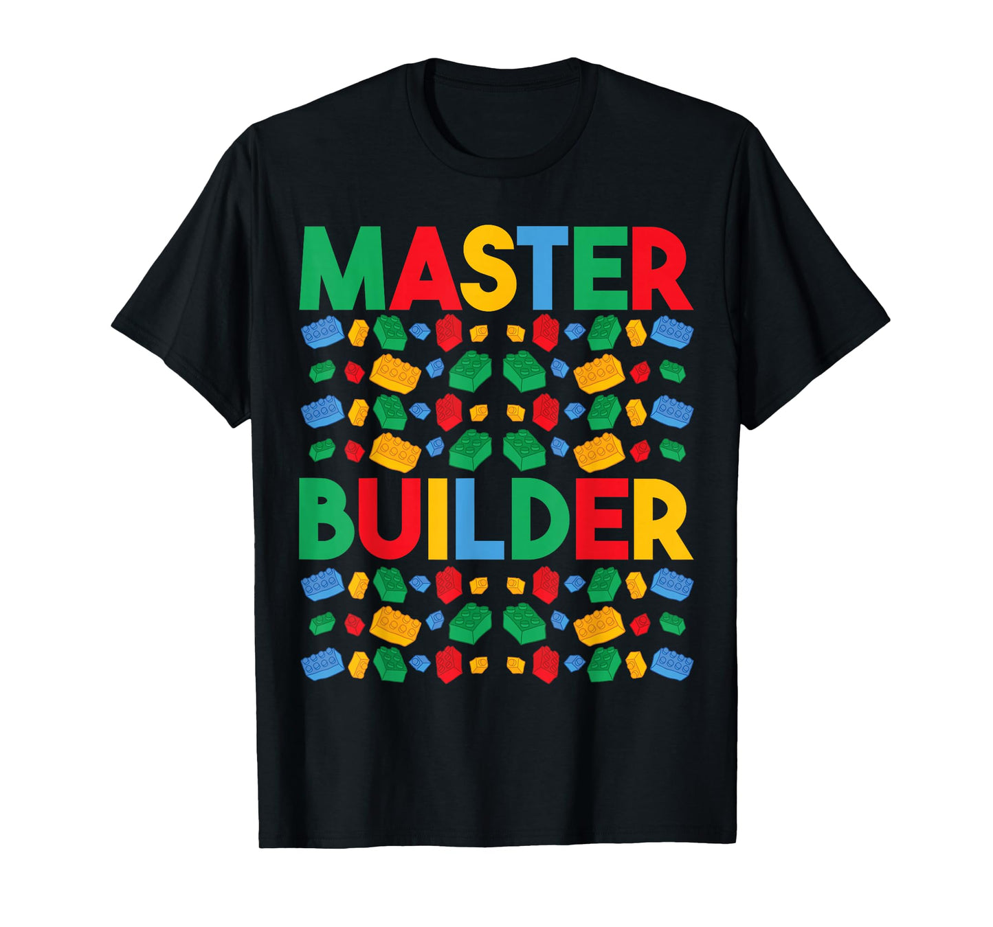 Master Builder Funny Building Blocks Gifts For Boys Kids Men T-Shirt