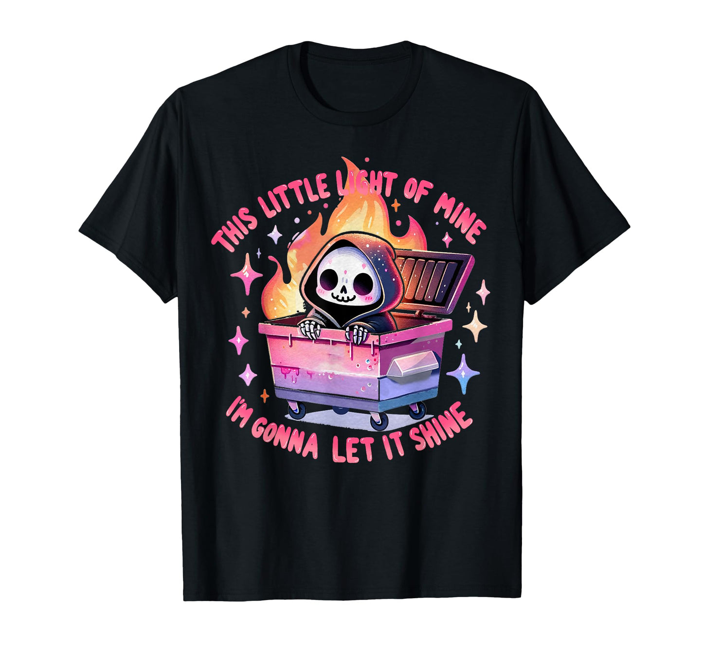 Funny Groovy This Little Light-of Mine Lil Dumpster Fire T-Shirt