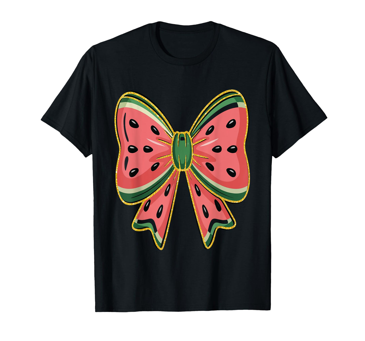 Coquette Watermelon Bow Shirt Cute Summer Cold Fruit Graphic T-Shirt