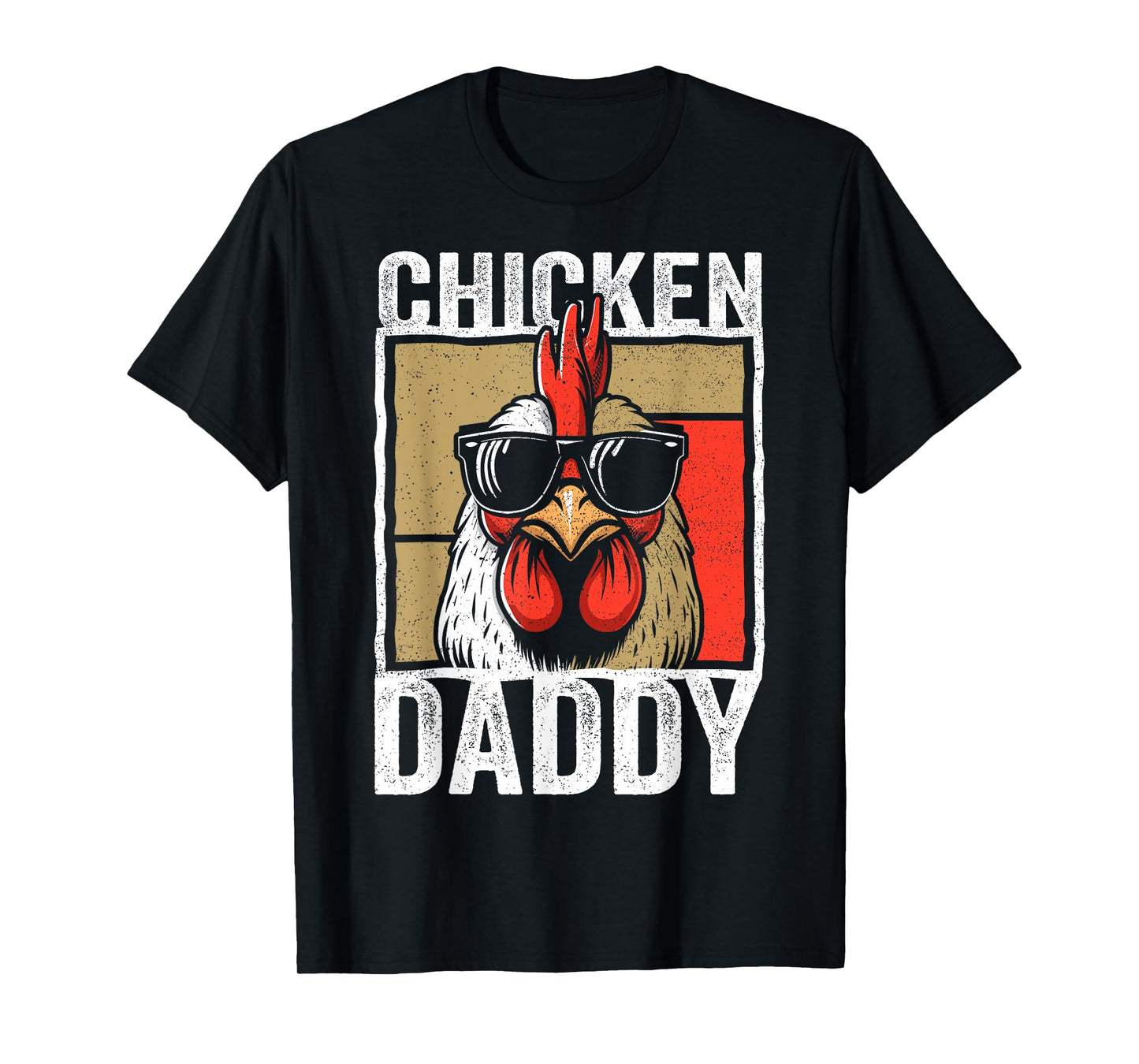 Chicken Daddy Rooster Farmer Funny Fathers Day For Men T-Shirt