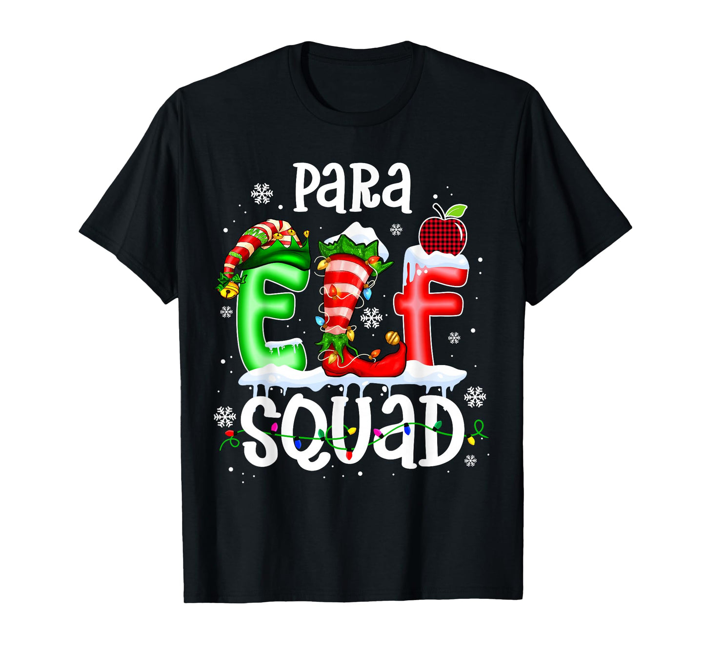 Cute para ELF Squad Funny Christmas ELF Kids Teacher Group T-Shirt