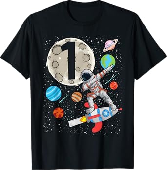 1 Years Old Birthday Boy Astronaut 1st Birthday T-Shirt