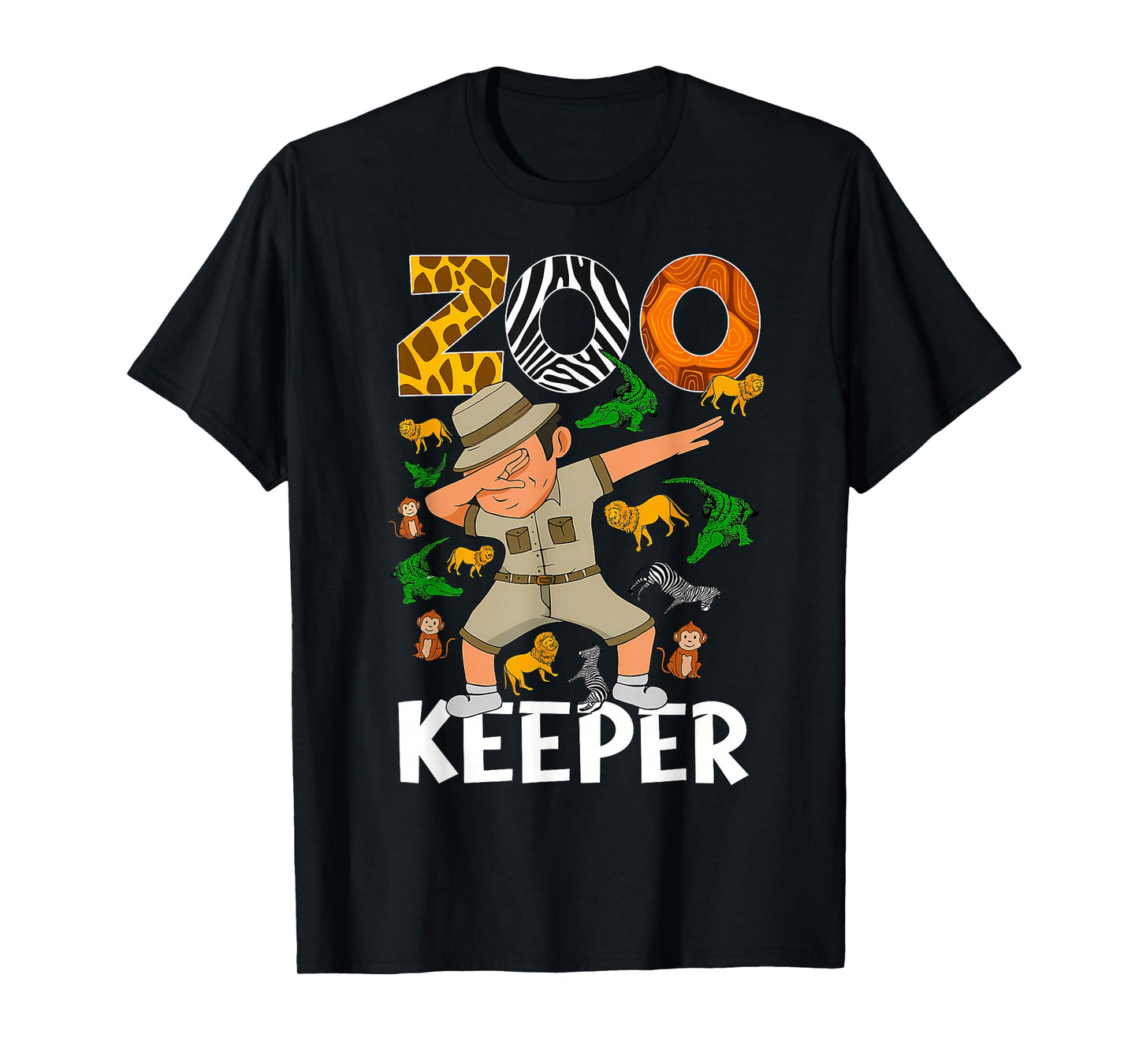 Zookeeper Dabbing Safari Animals Zoo Wildlife Lover T-Shirt