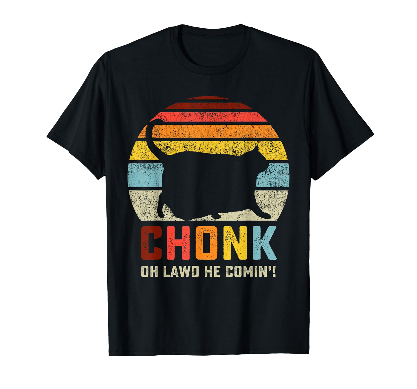 Chonk Cat Scale Meme Funny Retro Style Vintage Cats Memes T-Shirt