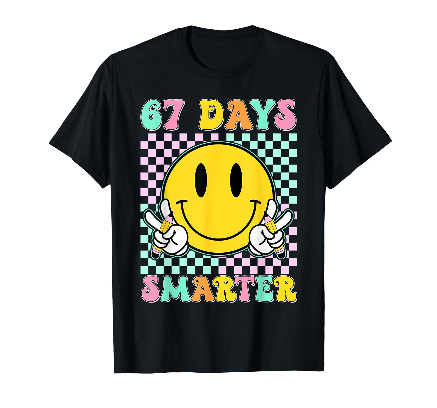 67th Day of School Shirt 67 Days Smarter Teacher Boys Girls T-Shirt