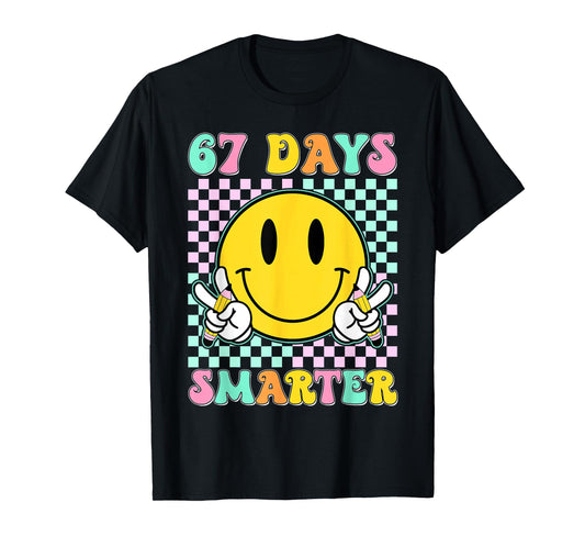 67th Day of School Shirt 67 Days Smarter Teacher Boys Girls T-Shirt