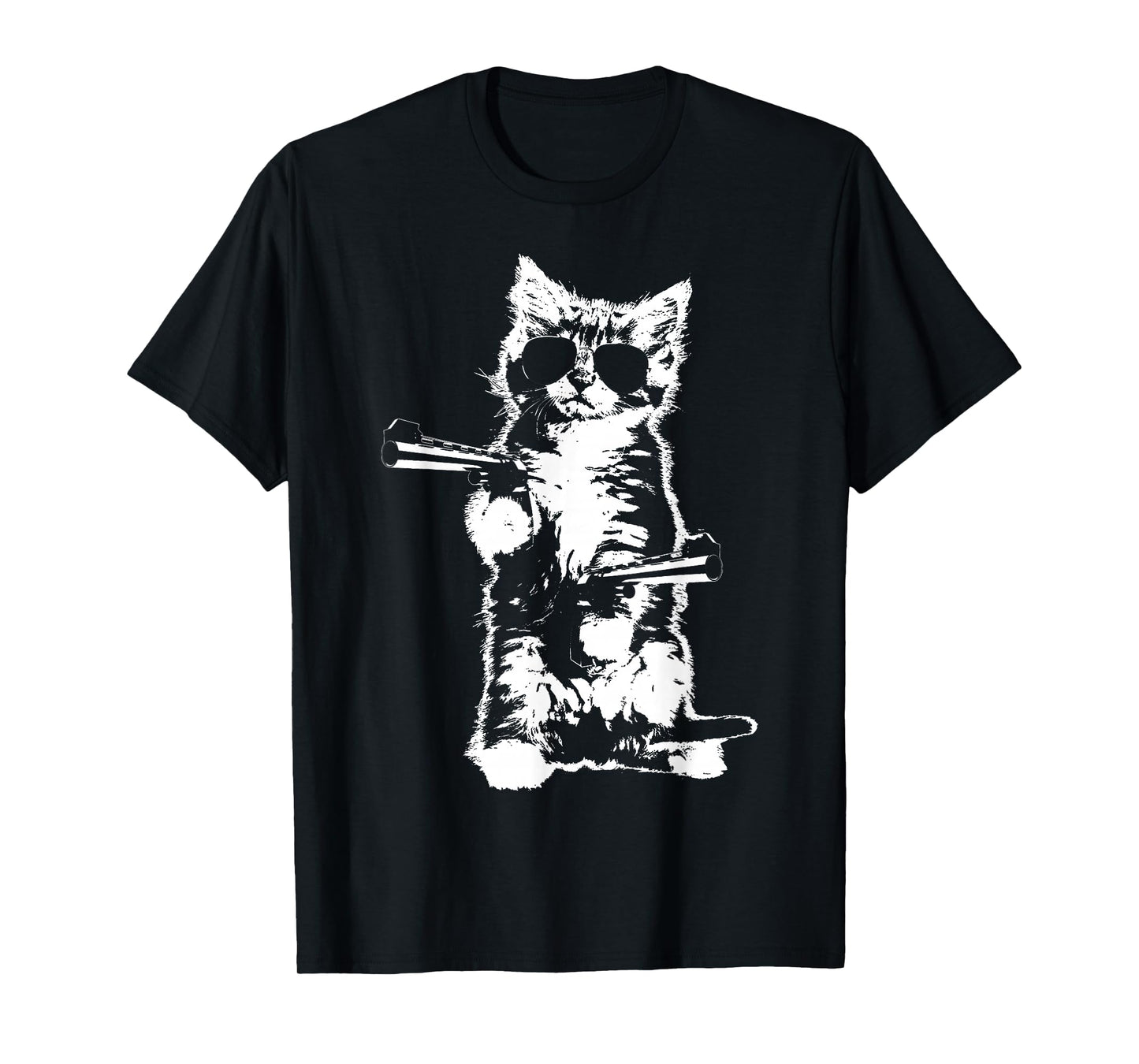 Gun Kitty Funny Cat T-Shirt T-Shirt