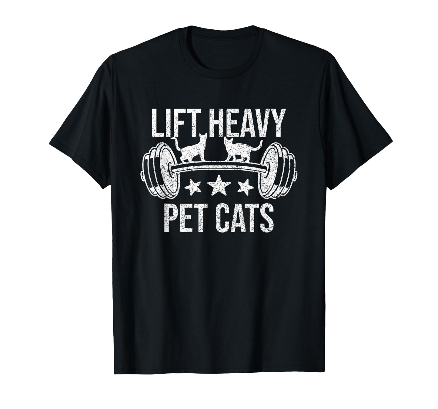 Lift Heavy Pet Cats Bodybuilding Weightlifting Cat Lover T-Shirt