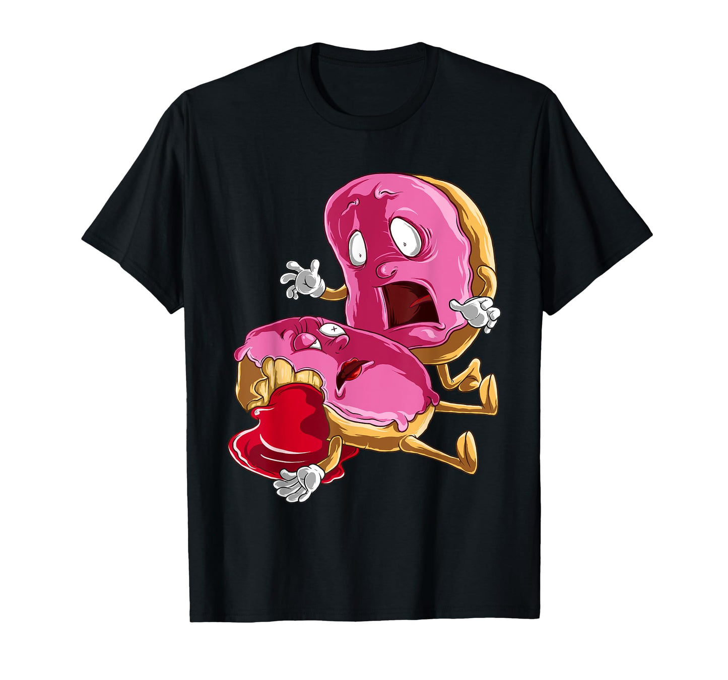 Cool Donut And Donut Blood | Funny Doughnut Filling Fan Gift T-Shirt