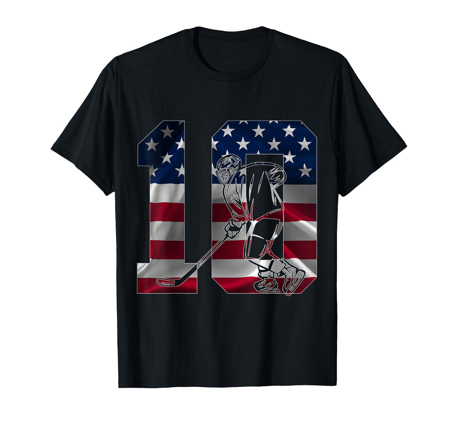 NUMBER 10 YEARS ICE HOCKEY 10TH BIRTHDAY T-Shirt