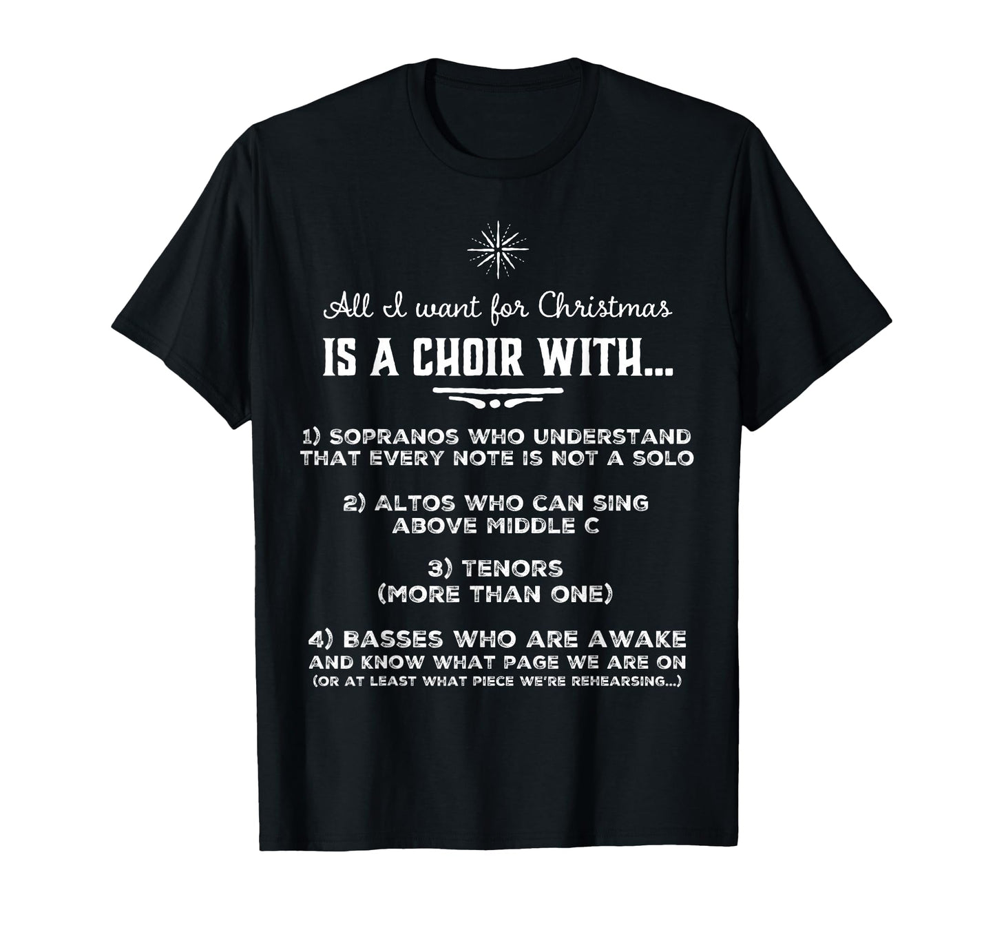 Choir People United Funny Choir Director T-Shirt - Black, Small, Unisex, Short Sleeve, Classic Fit, Christmas, Celebration