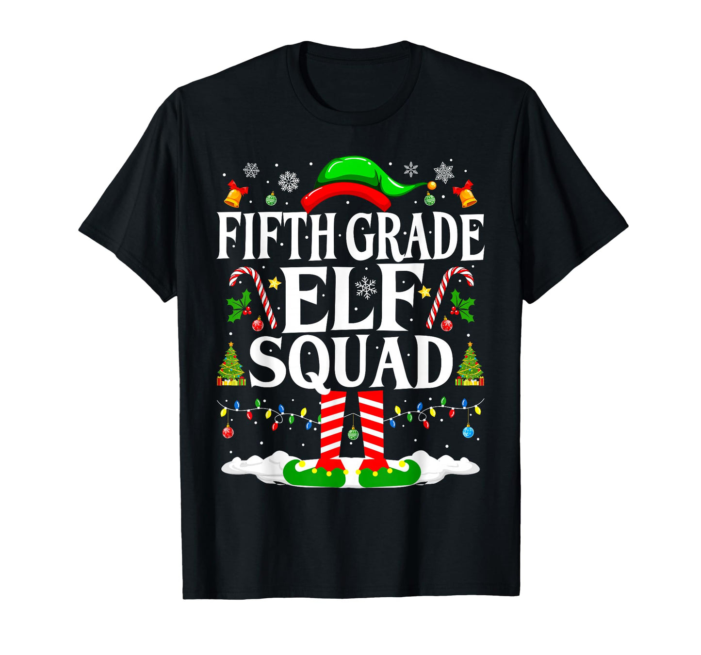 5th Grade Elf Squad Xmas Funny Christmas Fifth Grade Elf T-Shirt