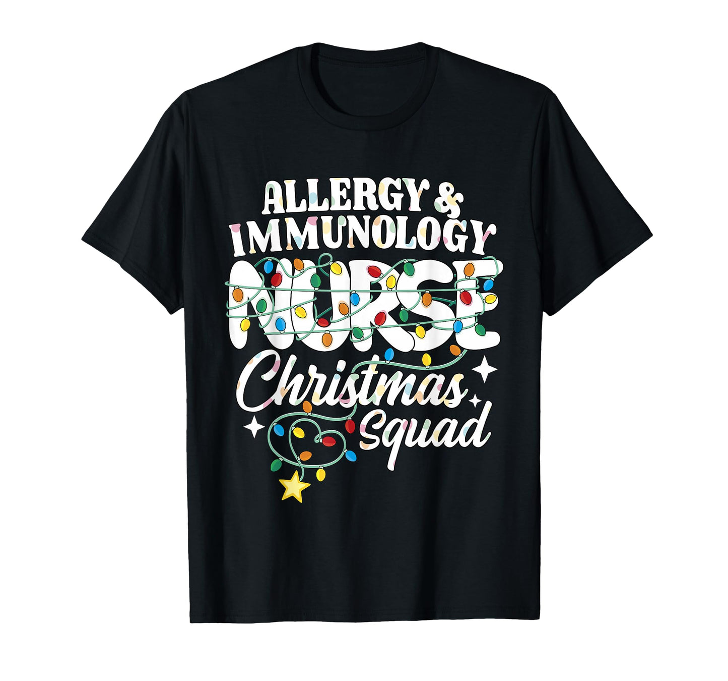Allergy & Immunology Nurse Christmas Squad Allergy Nursing T-Shirt