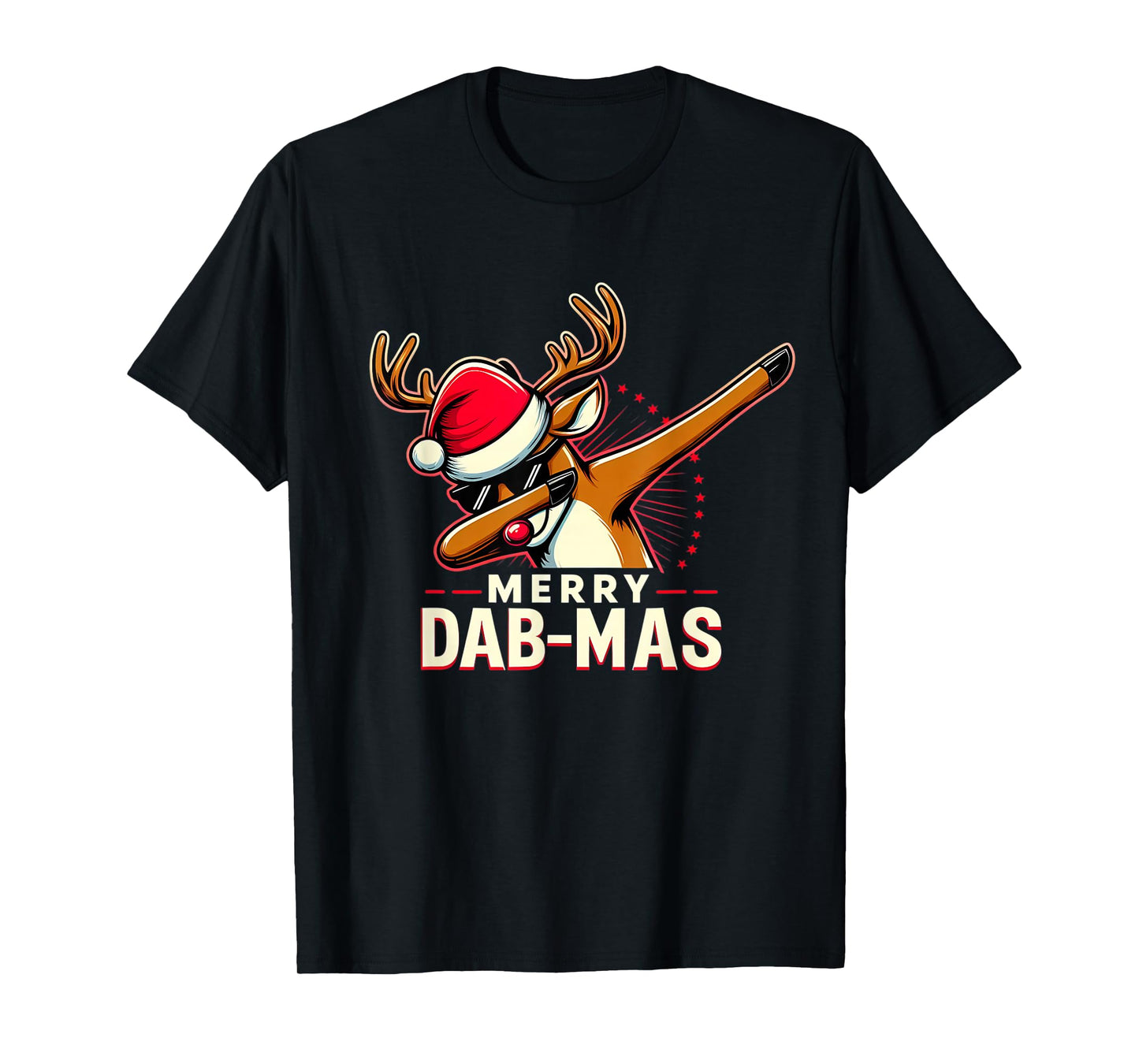 Merry DAB-MAS DABMAS Christmas Dabbing Rudolph Reindeer Xmas T-Shirt
