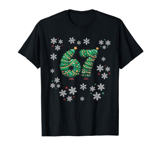 67 Christmas Sweater 6 7 Middle School Ugly Christmas Tree T-Shirt